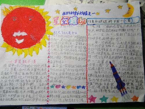 我的星空我的梦手抄报（关于我的太空梦的手抄报六年级）(3)