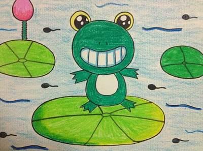 我是小青蛙简笔画（我是快乐小书虫简笔画）(1)