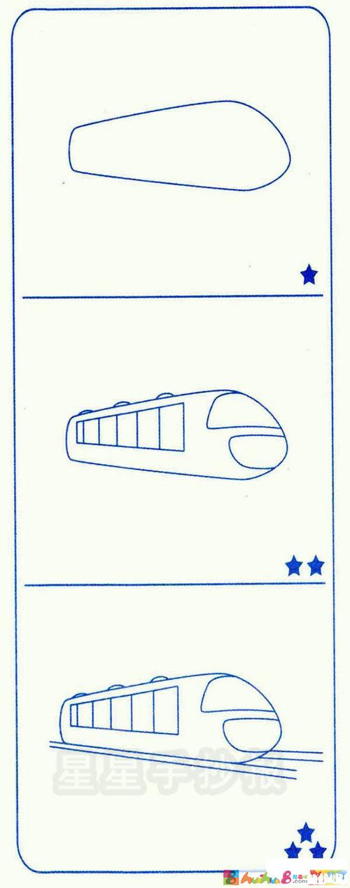 14号地铁简笔画（地铁1号线简笔画）(2)