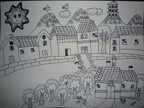 幼儿简笔画美丽的家乡（家乡的美景幼儿园简笔画）(4)