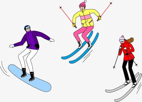 空中技巧滑雪简笔画（滑雪的简笔画步骤图片）(5)