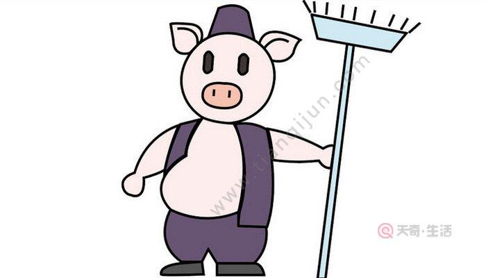 关于猪八戒的简笔画简单（关于画猪八戒的简笔画）(2)