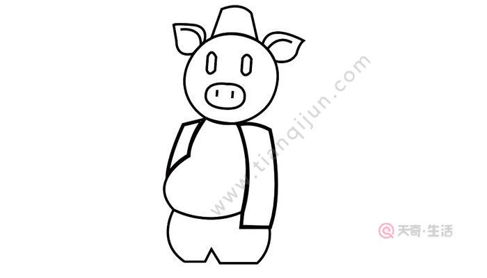 关于猪八戒的简笔画简单（关于画猪八戒的简笔画）(4)