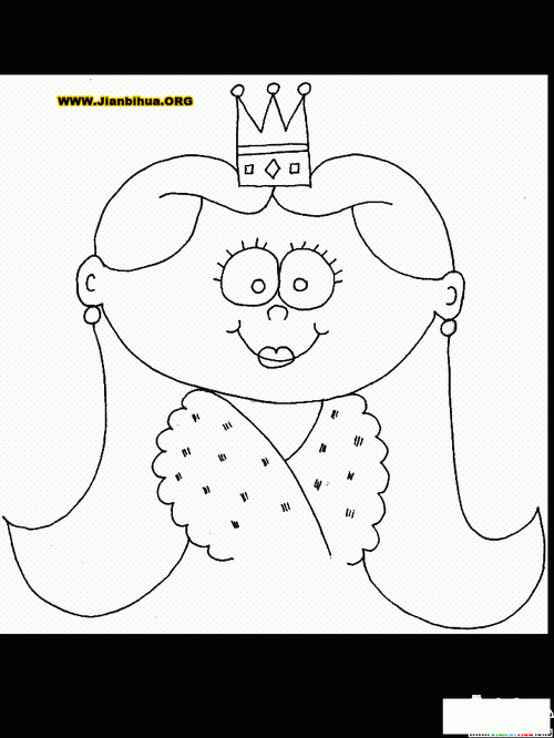 幼儿公主简笔画画画（幼儿园绘画小公主的简笔画）(6)