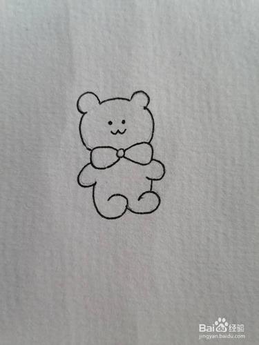 毛绒玩具熊简笔画（玩具熊简笔画小学生）(4)