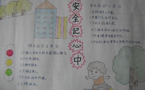 安全守则教育手抄报（关于安全守则的手抄报）(7)