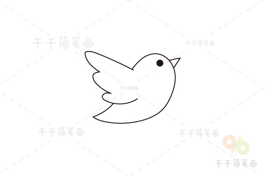 用简笔画画一个简单的鸟（画各种鸟的简笔画）(3)