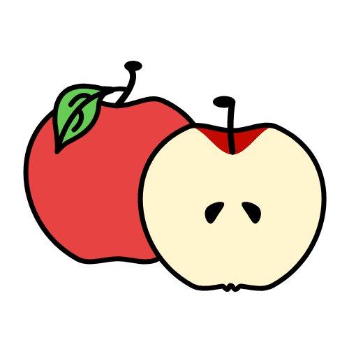 苹果的联想简笔画（苹果的对比简笔画）(4)