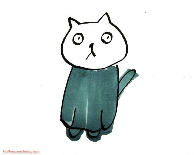 可爱猫咪简笔画步骤图片（可爱猫咪简笔画大全图片）(1)