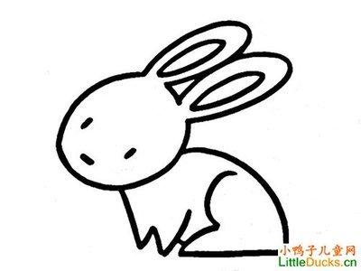 兔子简笔画小学生怎么画（兔子如何画简笔画）(1)