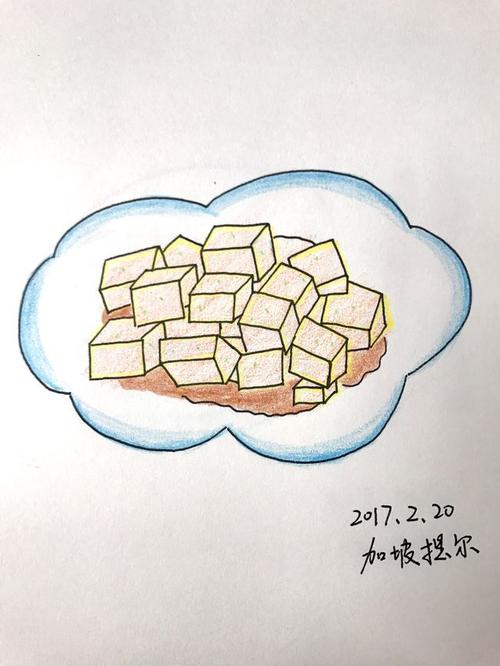豆腐的简笔画图片大全（豆图片简笔画）(3)