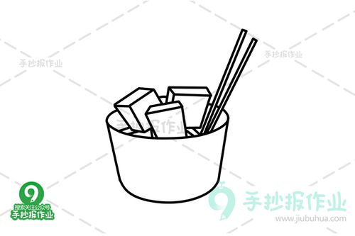豆腐的简笔画图片大全（豆图片简笔画）(9)