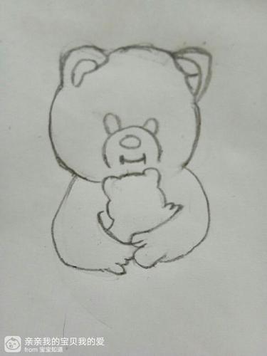 熊妈妈抱小熊睡觉简笔画（小熊在床上睡觉简笔画）(5)