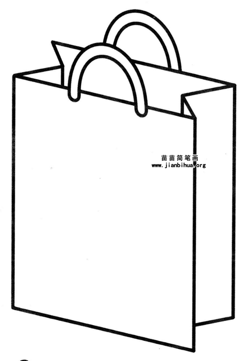 透明环保袋简笔画（手绘环保袋图片大全）(2)