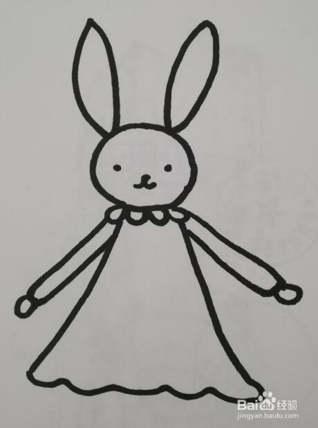 兔子简笔画小学生怎么画（兔子如何画简笔画）(6)