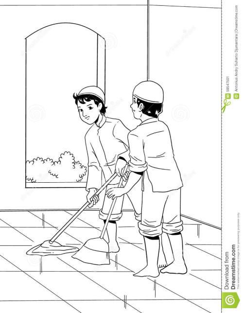 打扫卫生简笔画（打扫卫生有步骤的简笔画）(1)
