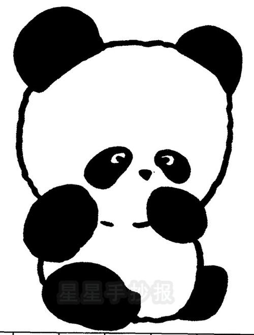 熊猫简笔画步骤图（10秒画熊猫）
