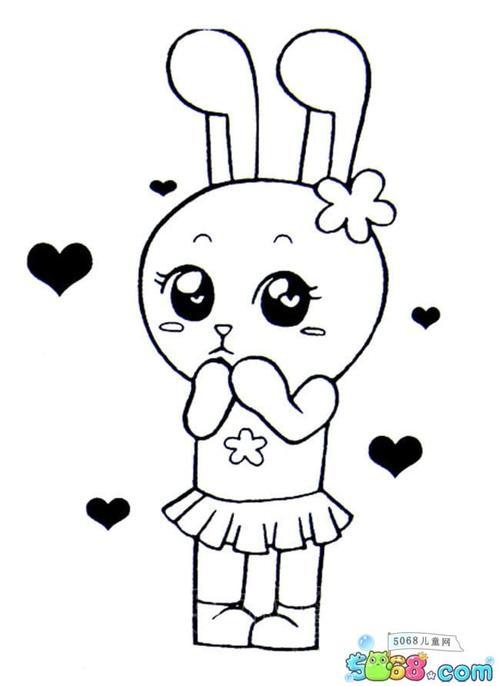 兔子人物图片简笔画（高清简笔画兔子照片）(10)