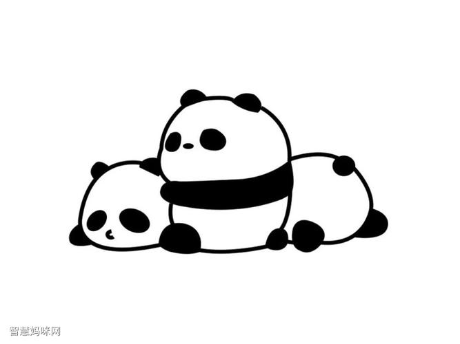 熊猫简笔画步骤图（10秒画熊猫）(4)