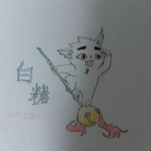 京剧猫白糖简笔画美女人物（京剧猫白糖q版简笔画）(4)
