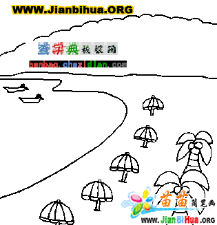 简笔画大海图片大全（大海图简笔画图片大全）