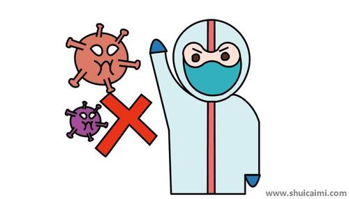 幼儿园病毒传播简笔画（细菌病毒儿童简笔画）(6)