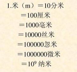 纳米和厘米的换算（一米等于几纳米你知道不）