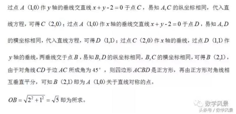 点关于直线对称的点的求法公式（点关于直线对称的点的例题）(5)