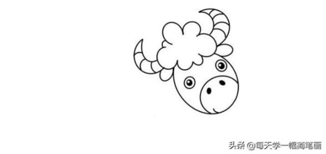 画牛简笔画，每天学一幅简笔画--卡通牛的画法简笔画图片(4)