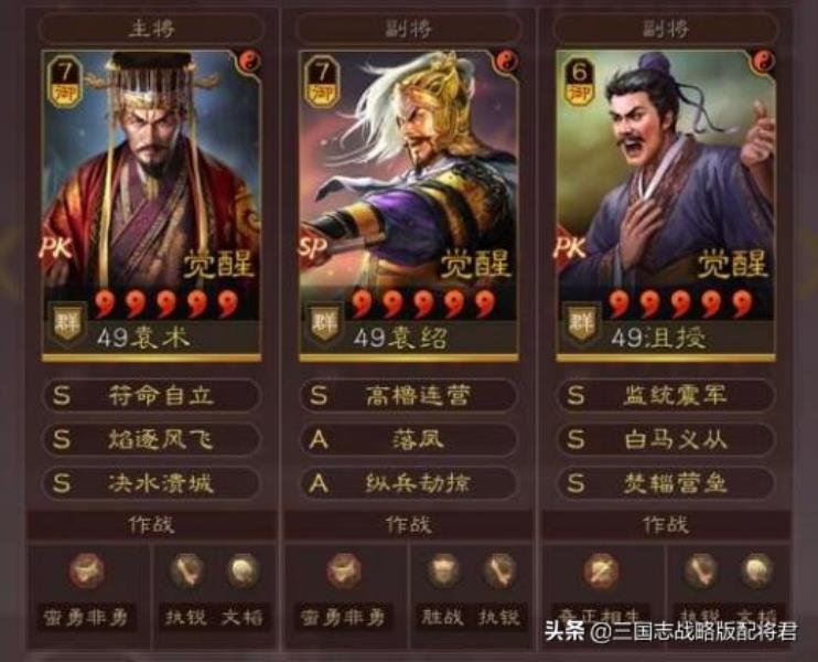 三国志战略版最强阵容排行（三国志战略版最全配将表）(7)