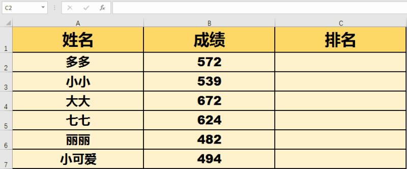excel排名函数怎么用（excel按成绩高低排名次）(4)