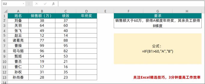 excel判断函数的用处（excelif判断多个条件）(2)