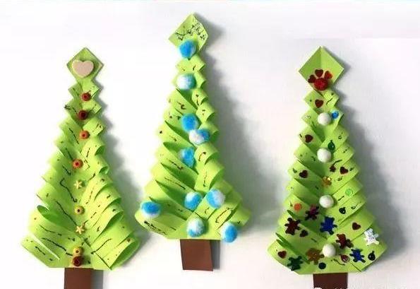 15款创意手工圣诞树，材料简单，造型多样，带着宝宝们学起(12)