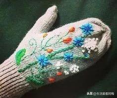 五指手套的编织方法北欧风（欧美风格的毛线手套好美啊）(34)