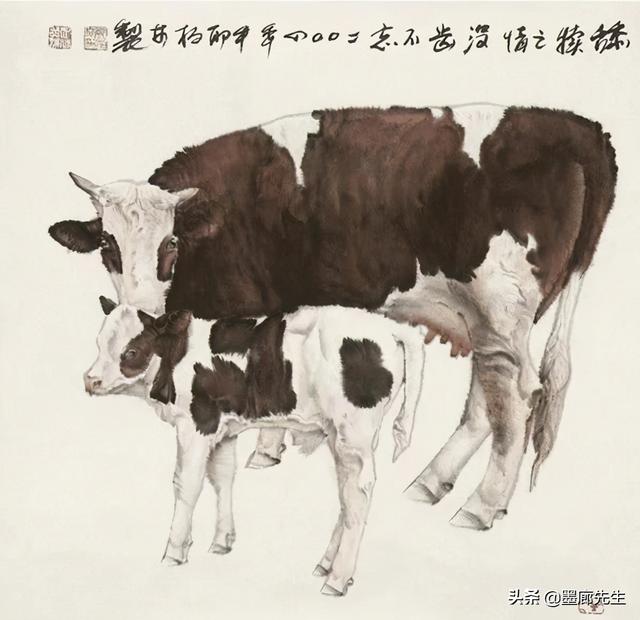 哪位画家画的牛最有牛气（精选名家画牛228幅供大家收藏欣赏）(8)