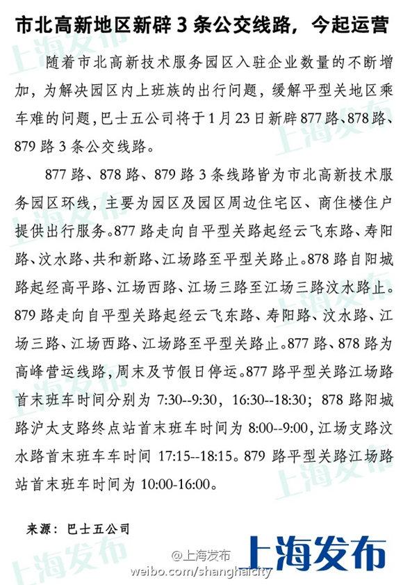 上海公交延伸线路（上海市北高新地区新辟3条公交线路）(1)