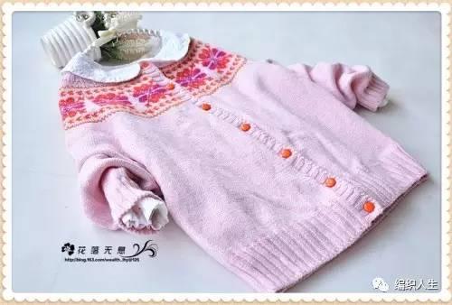 儿童棒针毛衣编织款式开衫 可以织成亲子毛衣的(2)