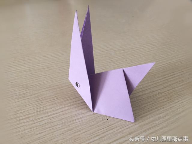 幼儿大班手工折纸小兔（幼儿园亲子手工折纸）(10)