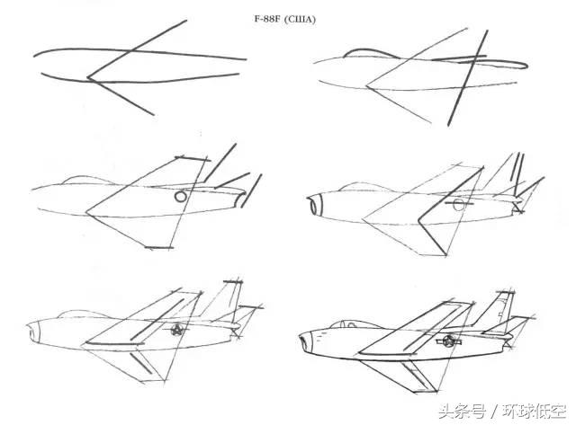 飞机的正确画法教程（飞机各式画法教程）(30)