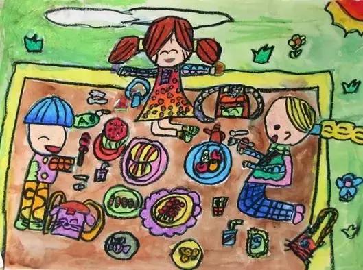 家庭图画儿童绘画简单（儿童美术绘画作品）(6)