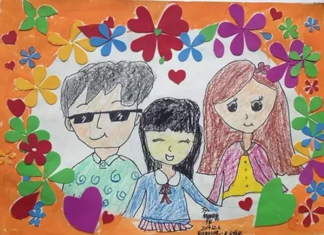 家庭图画儿童绘画简单（儿童美术绘画作品）(20)