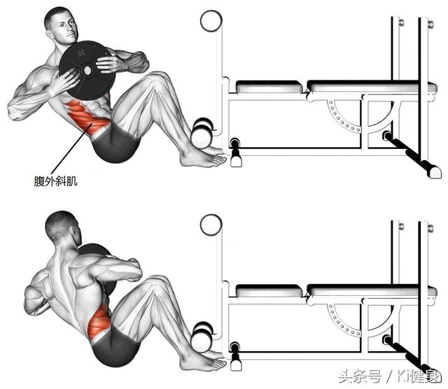 腹外斜肌对角线训练（腹外斜肌训练动作）(7)