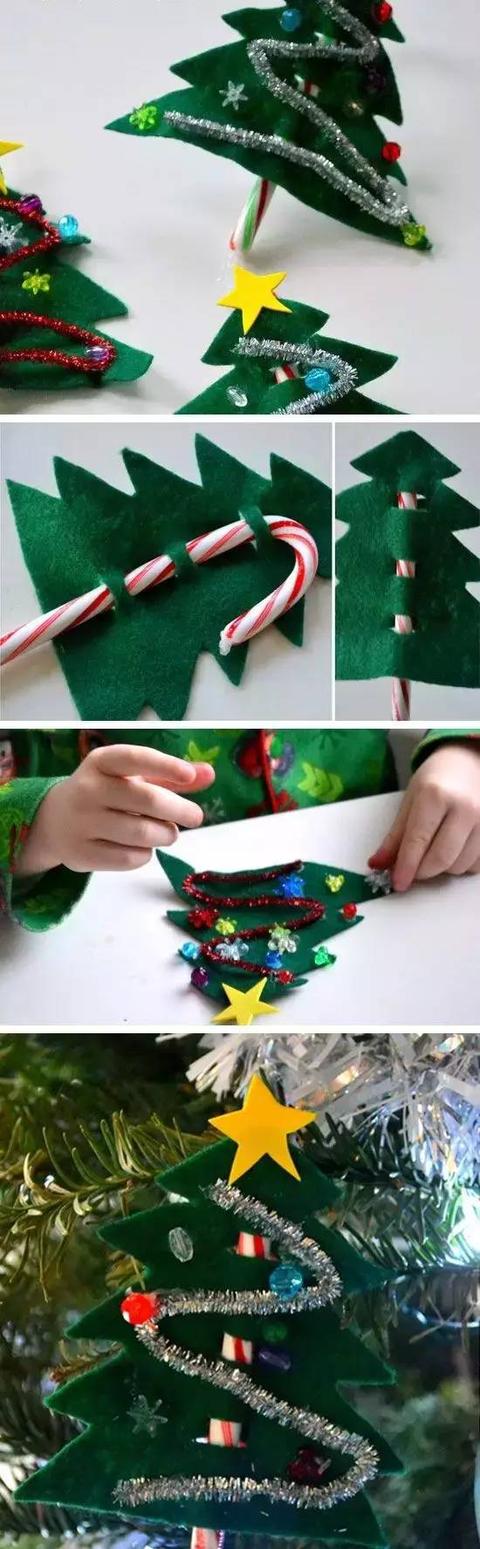 幼儿手工圣诞树作品简单又好看（幼儿园圣诞树手工集合）(19)