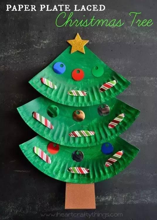 幼儿手工圣诞树作品简单又好看（幼儿园圣诞树手工集合）(13)