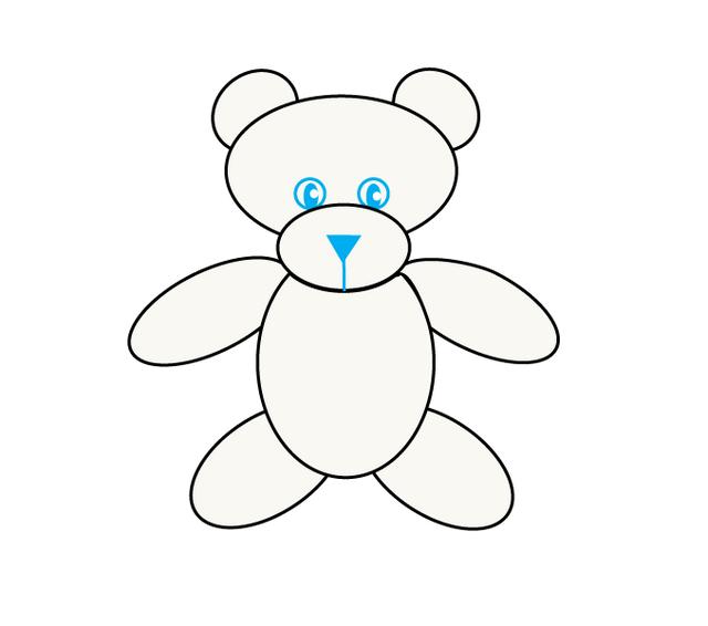 粉色泰迪熊简笔画简单又漂亮（孩子们的卡通泰迪熊玩具）(8)