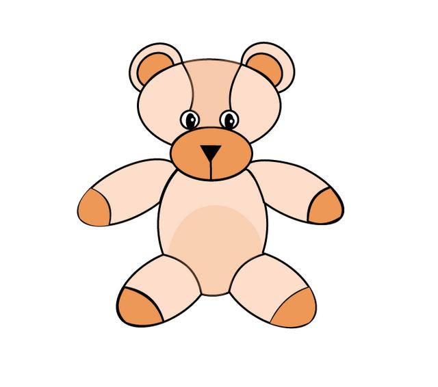 粉色泰迪熊简笔画简单又漂亮（孩子们的卡通泰迪熊玩具）(10)