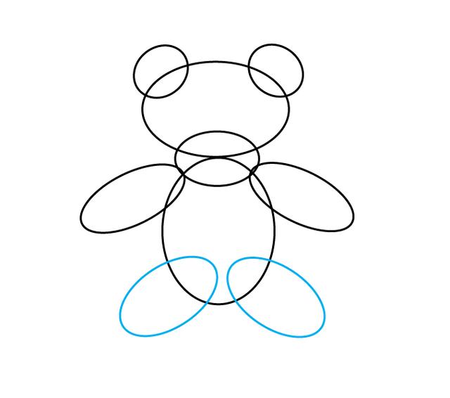 粉色泰迪熊简笔画简单又漂亮（孩子们的卡通泰迪熊玩具）(6)