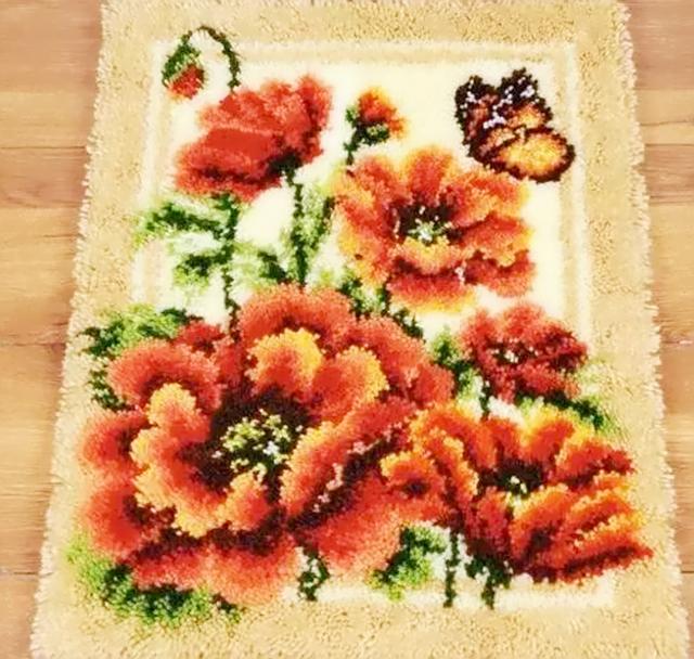 废旧毛线钩织地毯（钩织漂亮地毯垫）(3)