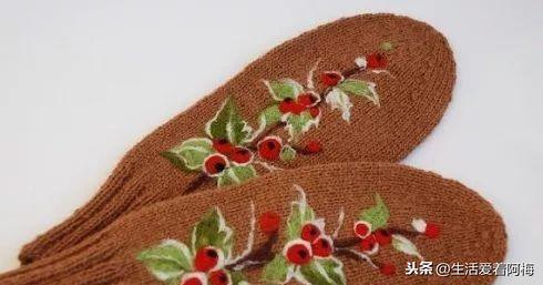 五指手套的编织方法北欧风（欧美风格的毛线手套好美啊）(8)