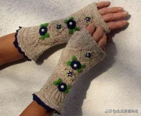 五指手套的编织方法北欧风（欧美风格的毛线手套好美啊）(22)